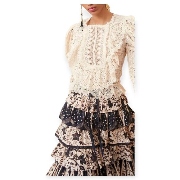 Ulla Johnson Eloise Blouse in Pearl, Size 4  New with tag - Picture 1 of 16